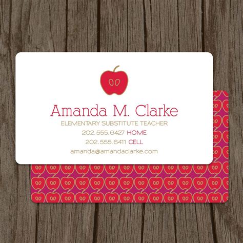 Teacher Business Card Template